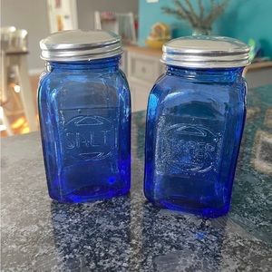 Cobalt Blue Salt and Pepper Shakers